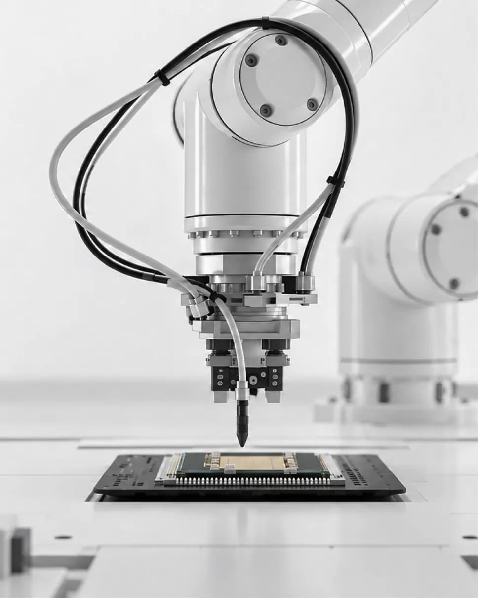 Industrial robot arm head
