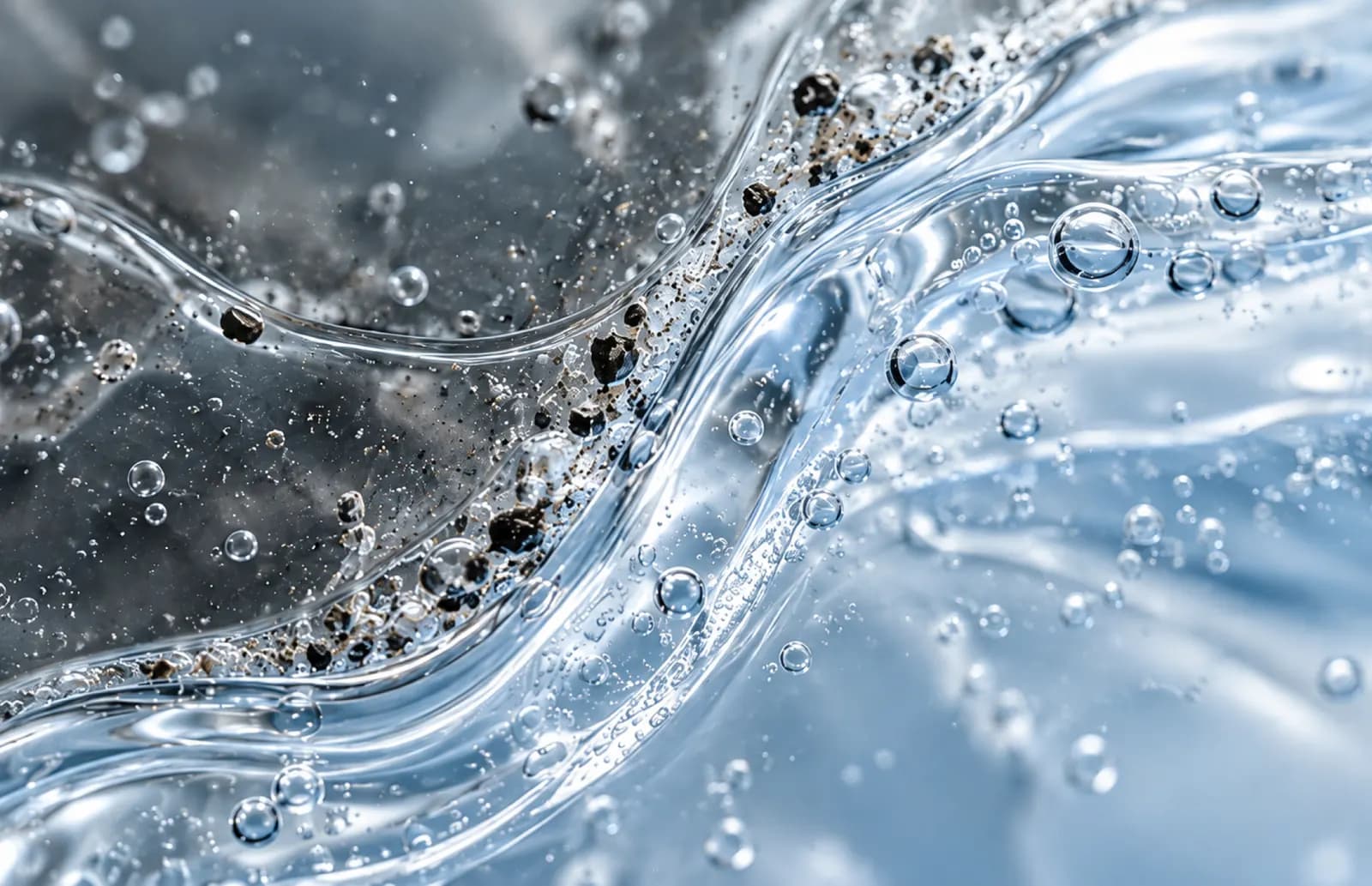 Refining: clear liquid with suspended particles
